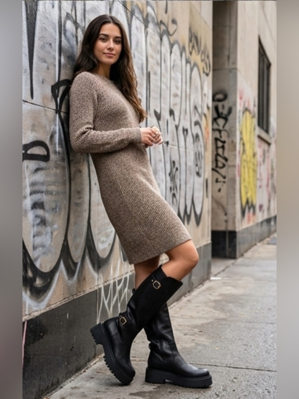 Sam Edelman Elayna Tall Leather Platform Boots size 5.5